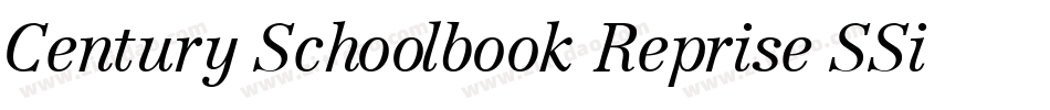 Century Schoolbook Reprise SSi Bold字体转换